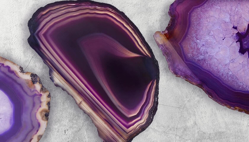 Purple Agate Slices 3